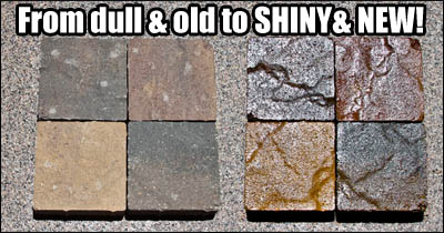 Brick Paver Coating Sealer Before and After